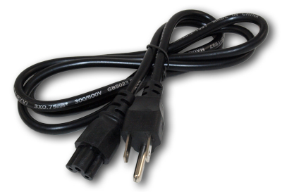 5ft Mickey Mouse Cord (NEMA 5-15P to C5 Plug), 18AWG, Black   